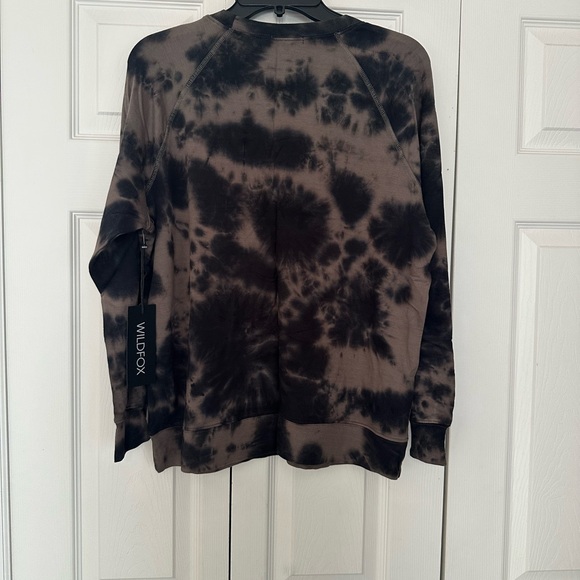 Wildfox Sunday Scaries Black Tie-Dye Sweater - Picture 5 of 5
